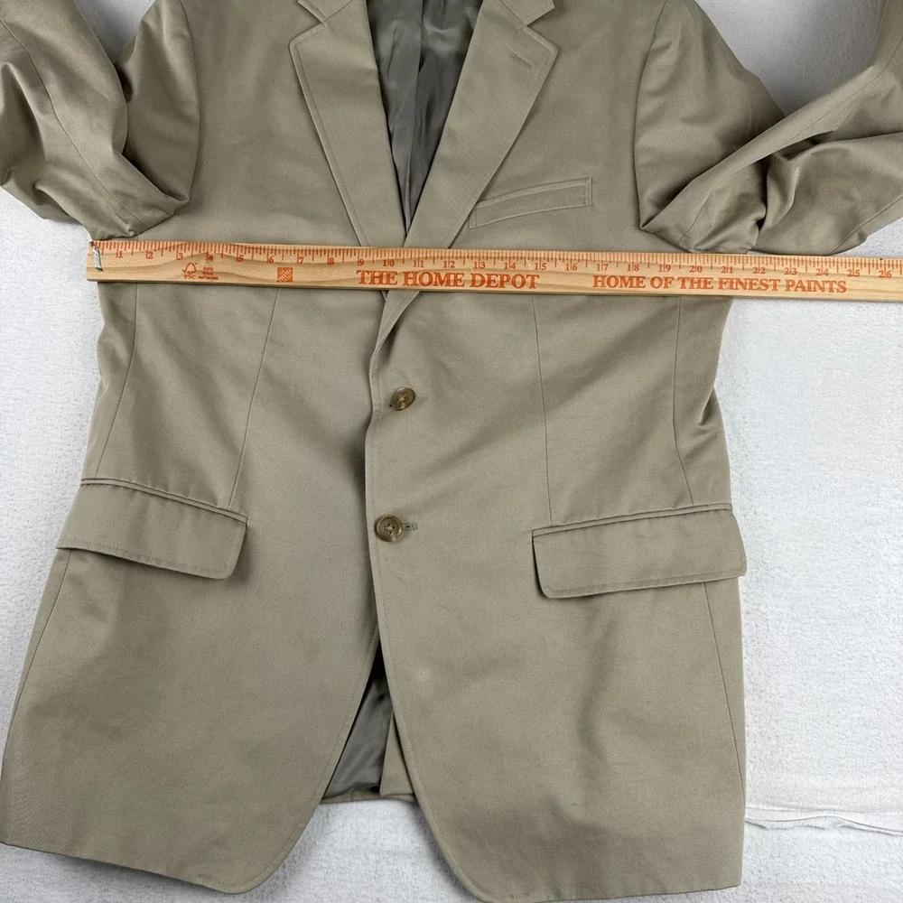 Banana Republic Tessuti Sondrio Fabric Mens Tan Blazer 42R Cotton preppy office